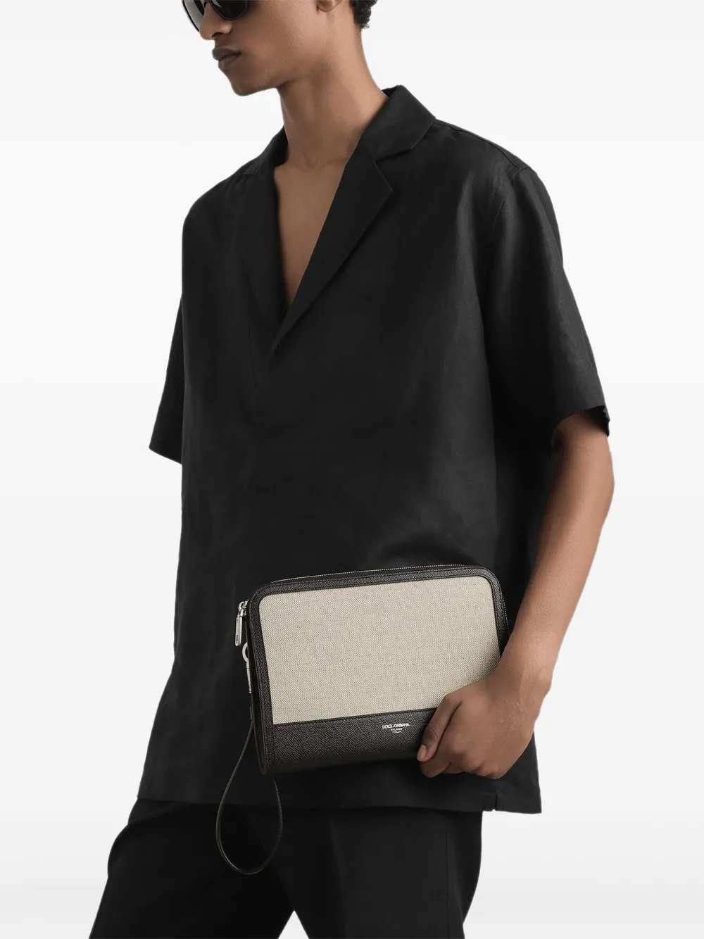 Dolce & Gabbana Canvas clutch Beige