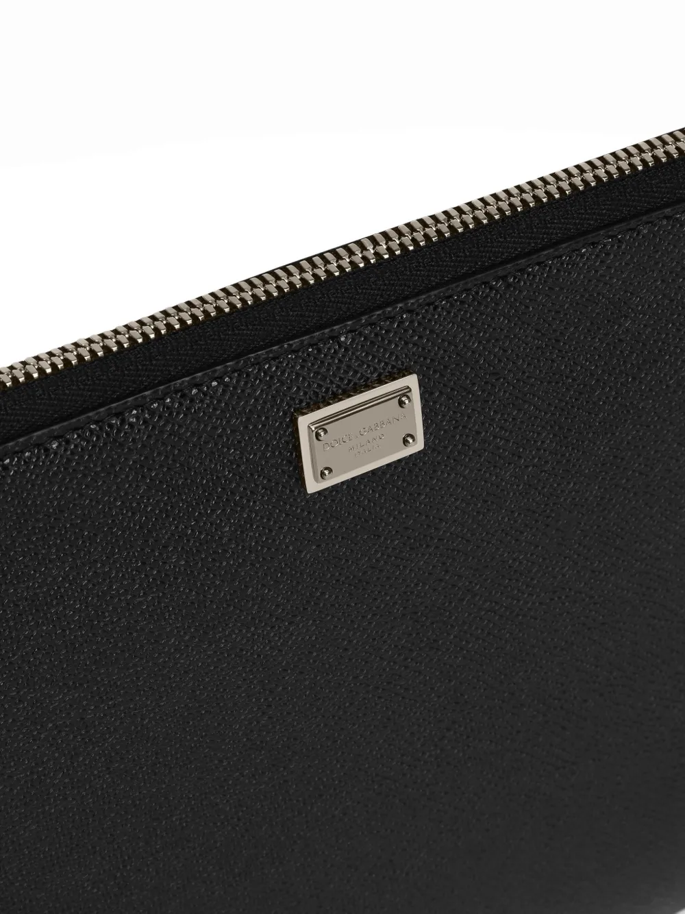 Dolce & Gabbana Leren clutch Zwart
