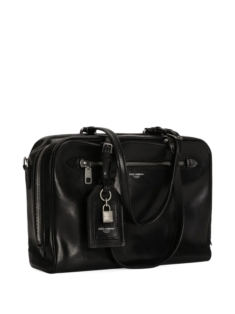 Dolce & Gabbana Messengertas met rits en gesp Zwart