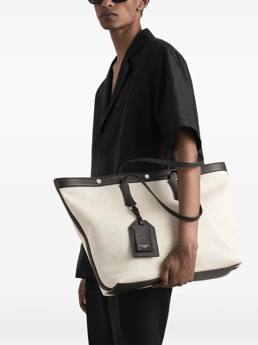 Dolce & Gabbana Canvas schoudertas Beige