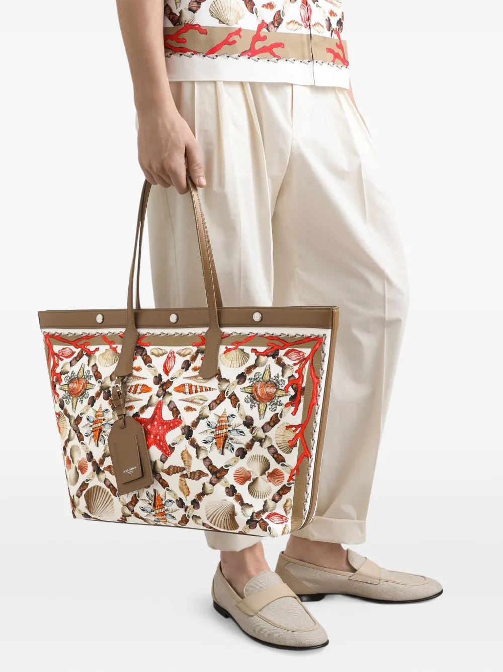 Dolce & Gabbana Schoudertas met grafische print - Wit