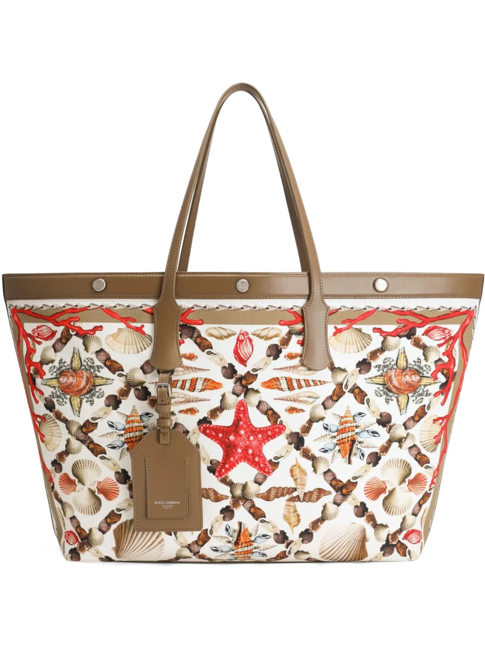 Dolce & Gabbana graphic-print shoulder bag | White | Image 1