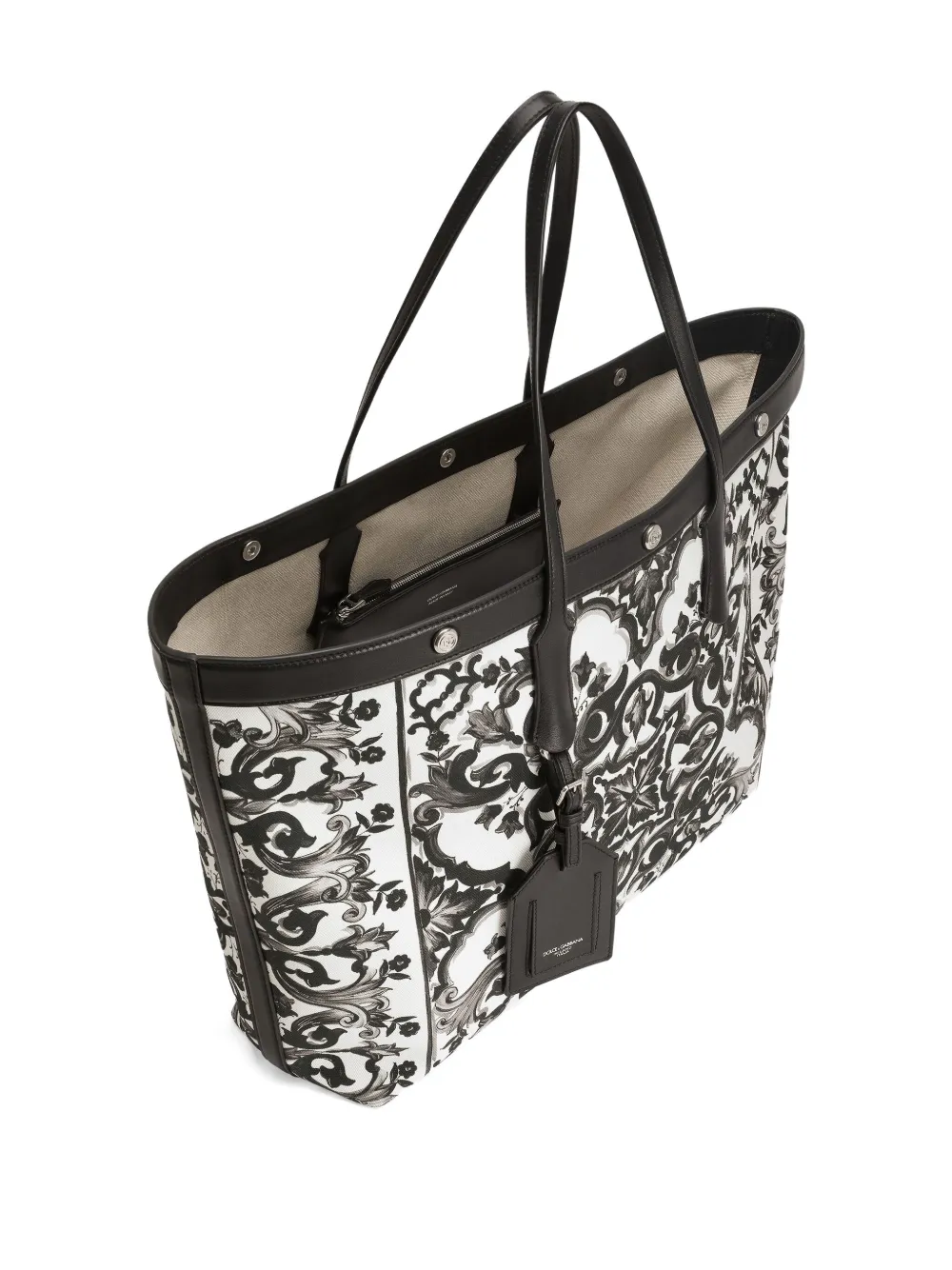 Dolce & Gabbana Shopper met Majolica-print Wit