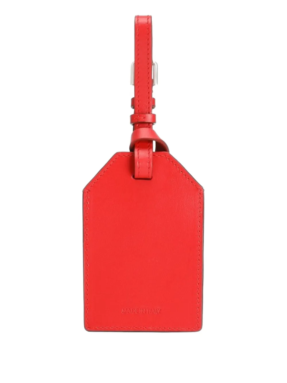 Dolce & Gabbana Red Leather Tag Keychain