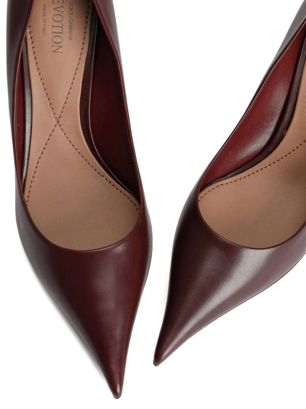 Dolce & Gabbana 80mm Devotion Leather Pumps In Animal Print