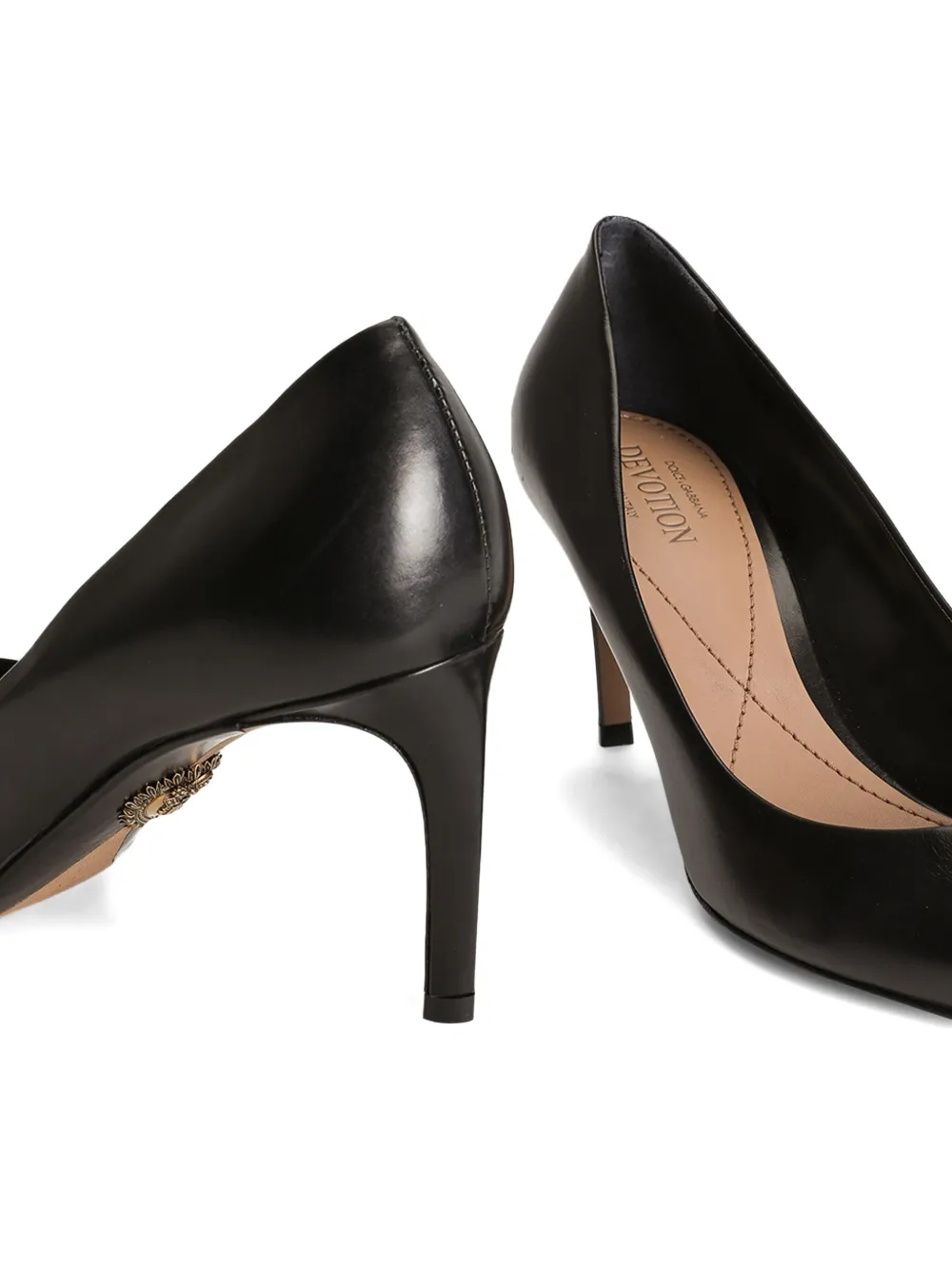 Dolce & Gabbana 80mm Devotion leather pumps Black