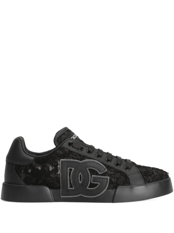 Dolce & Gabbana Portofino Sneakers | Black | FARFETCH