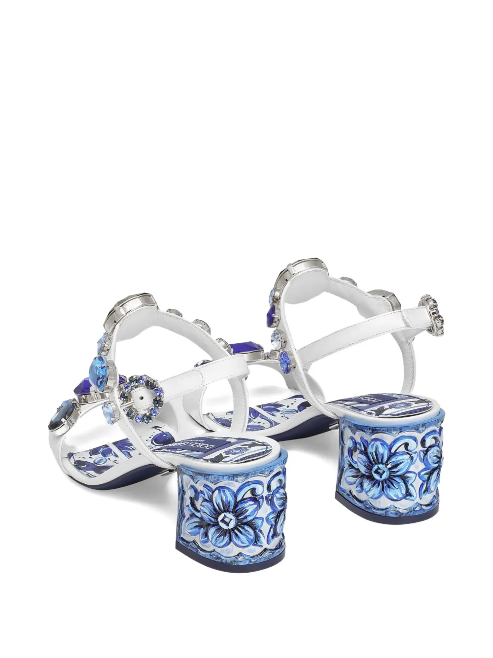 Dolce & Gabbana 60mm leather heeled sandals Blue
