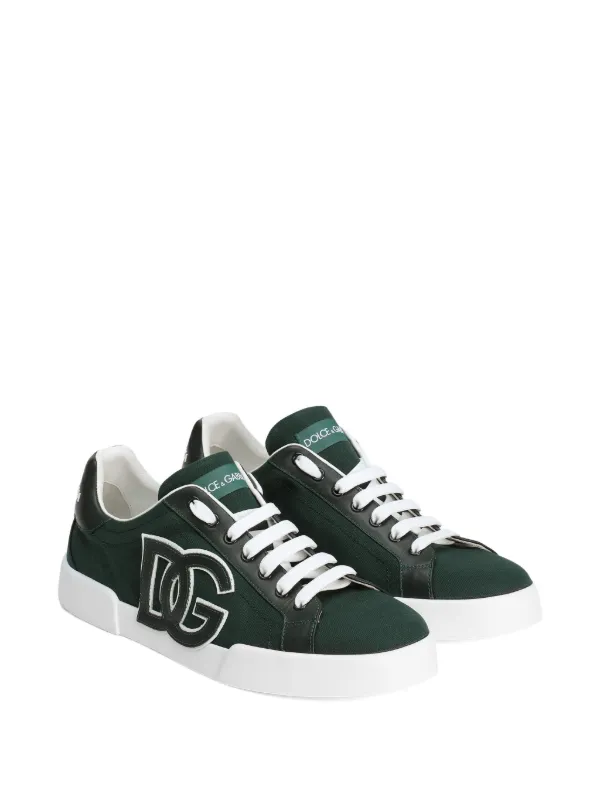 希少✨DOLCE&GABBANA メタルロゴ　レザーブレスレット　グリーン Dolce & Gabbana Portofino Sneakers | Green | FARFETCH