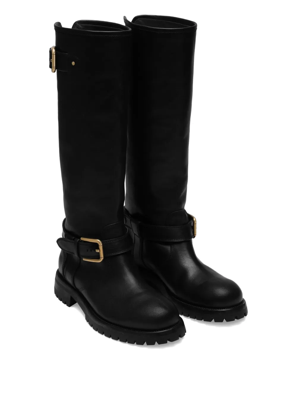Dolce & Gabbana buckle-detail knee-high boots Black