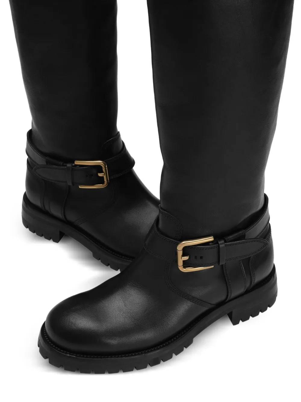 Dolce & Gabbana buckle-detail knee-high boots Black
