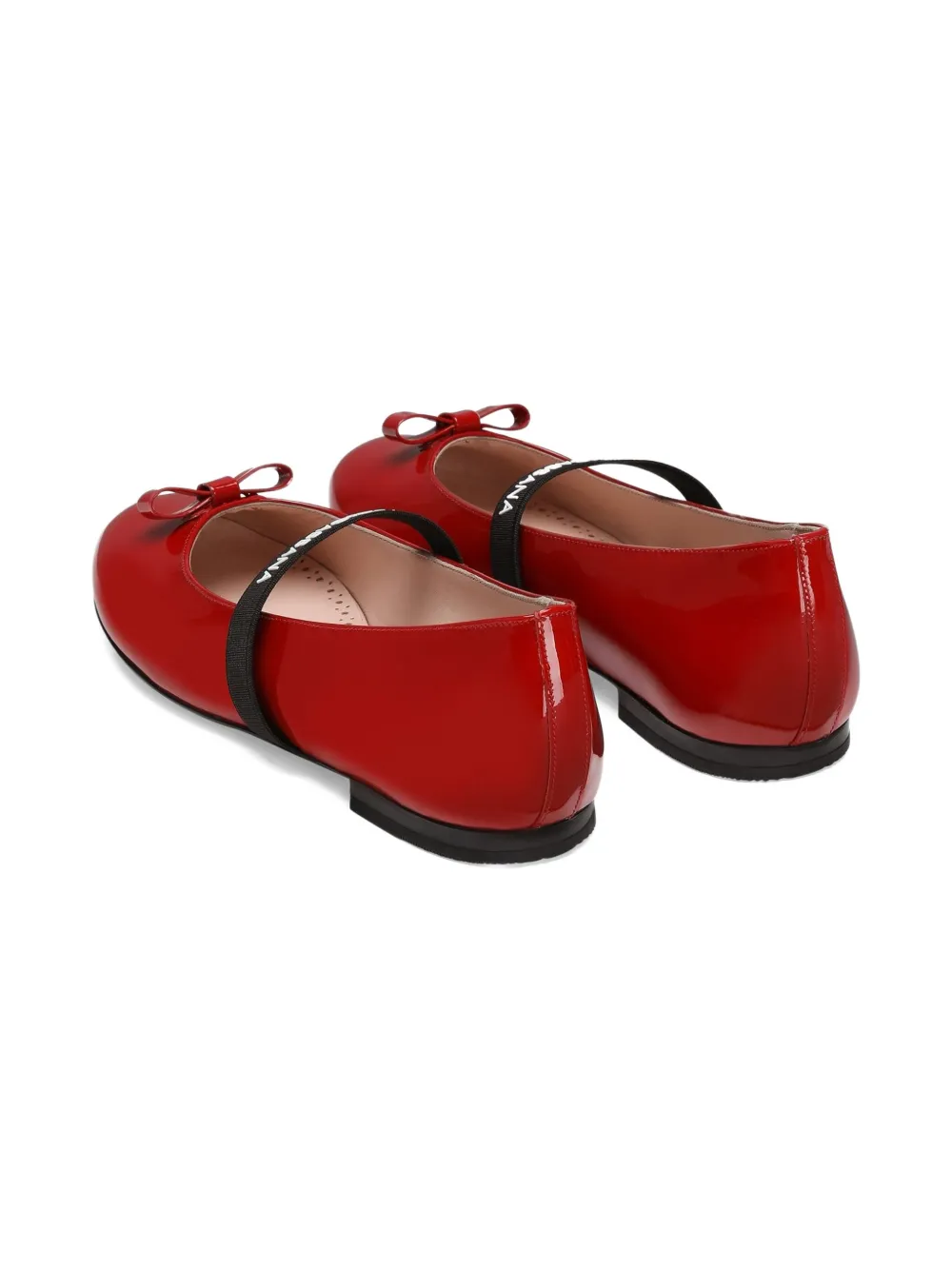 Dolce & Gabbana Kids patent leather ballet flats - Rood