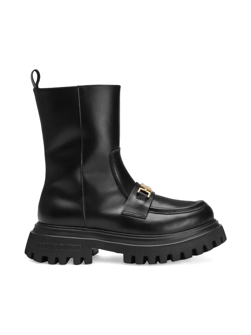 Dolce & Gabbana Kids Laarzen met chunky zool en kettingdetail - Zwart
