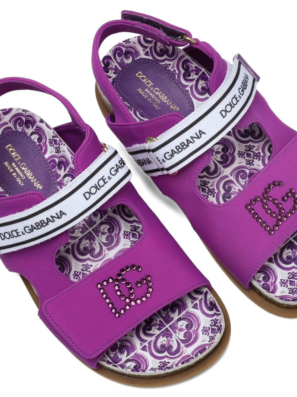 Dolce 
Gabbana Kids logo-strap sandals Pink