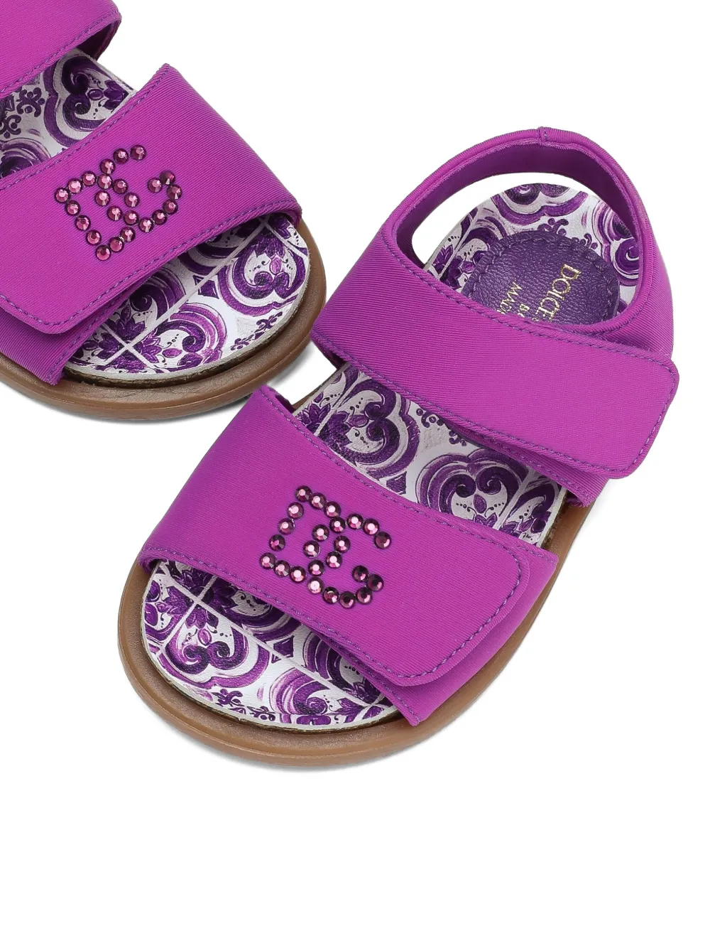 Dolce 
Gabbana Kids logo-embellished sandals Pink