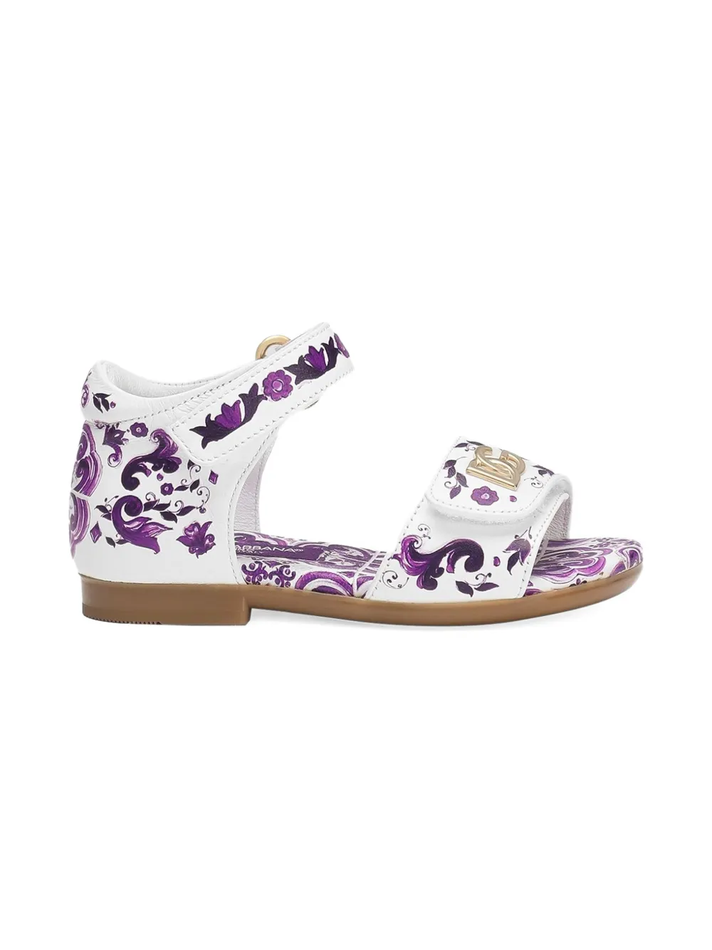 Dolce & Gabbana Kids logo-plaque sandals White