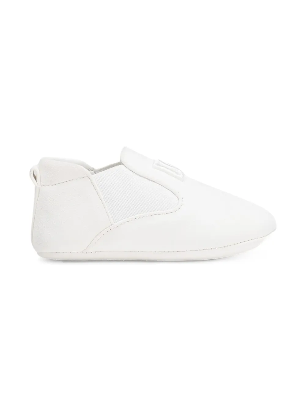 Dolce 
Gabbana Kids leather pre-walkers White