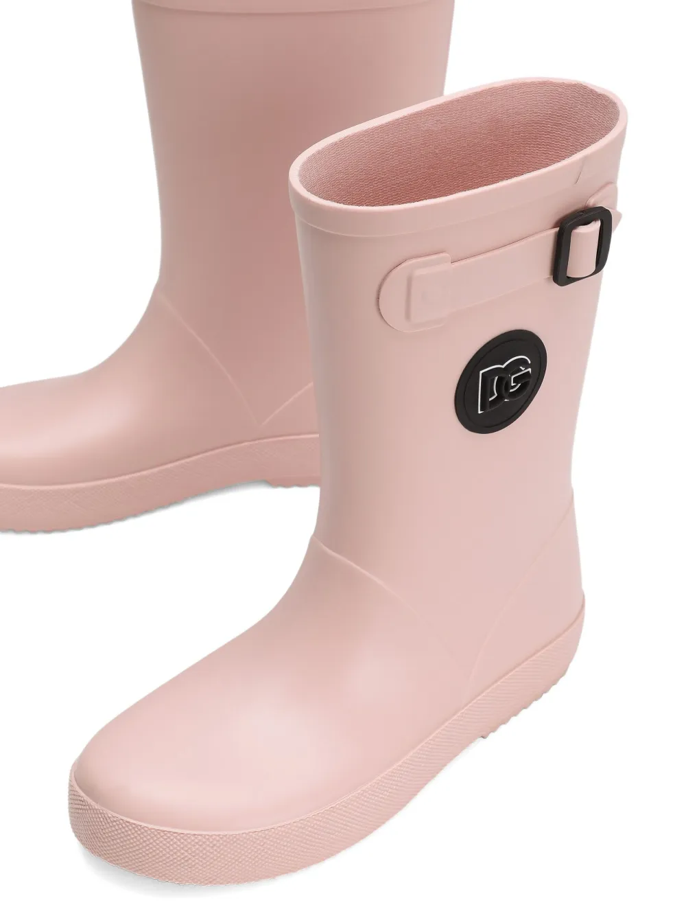 Dolce & Gabbana Kids buckle-detail rain boots Pink