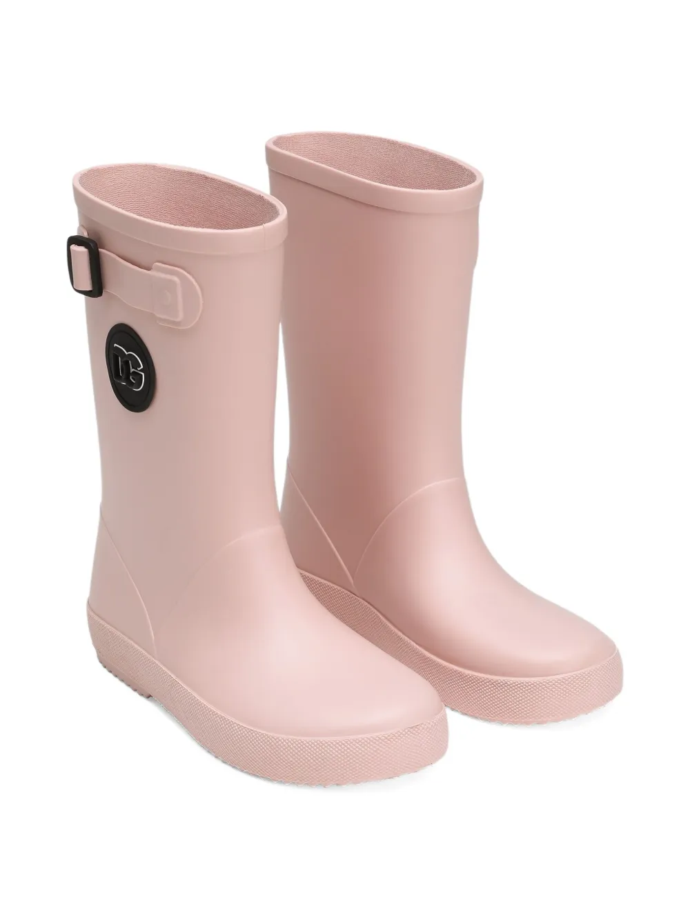 Dolce & Gabbana Kids buckle-detail rain boots Pink