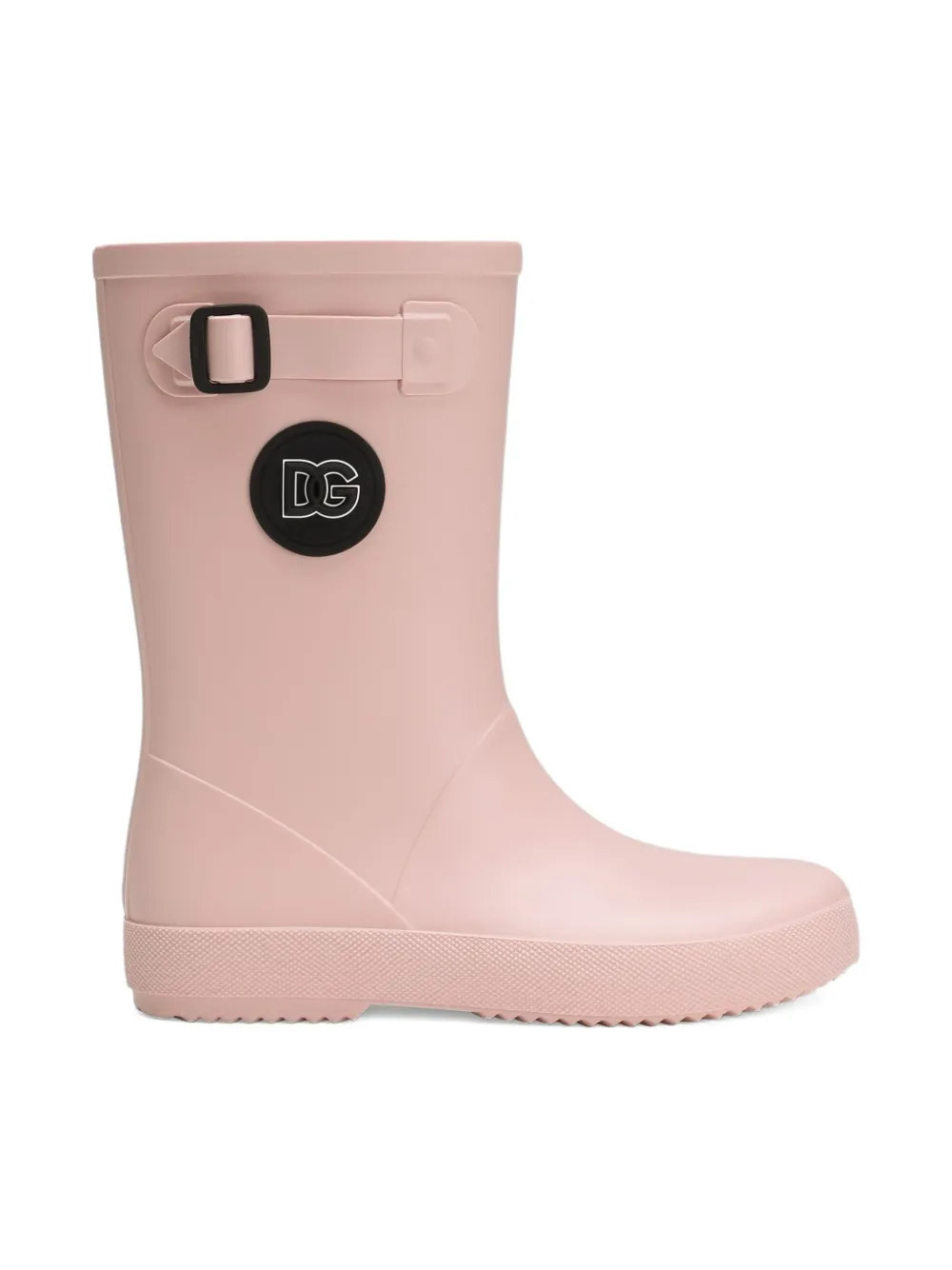 Dolce & Gabbana Kids' Buckle-detail Rain Boots In Pink
