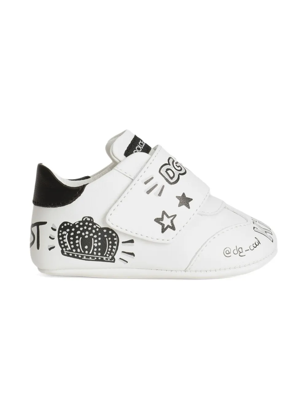 Dolce & Gabbana Kids graffiti-print strap sneakers White