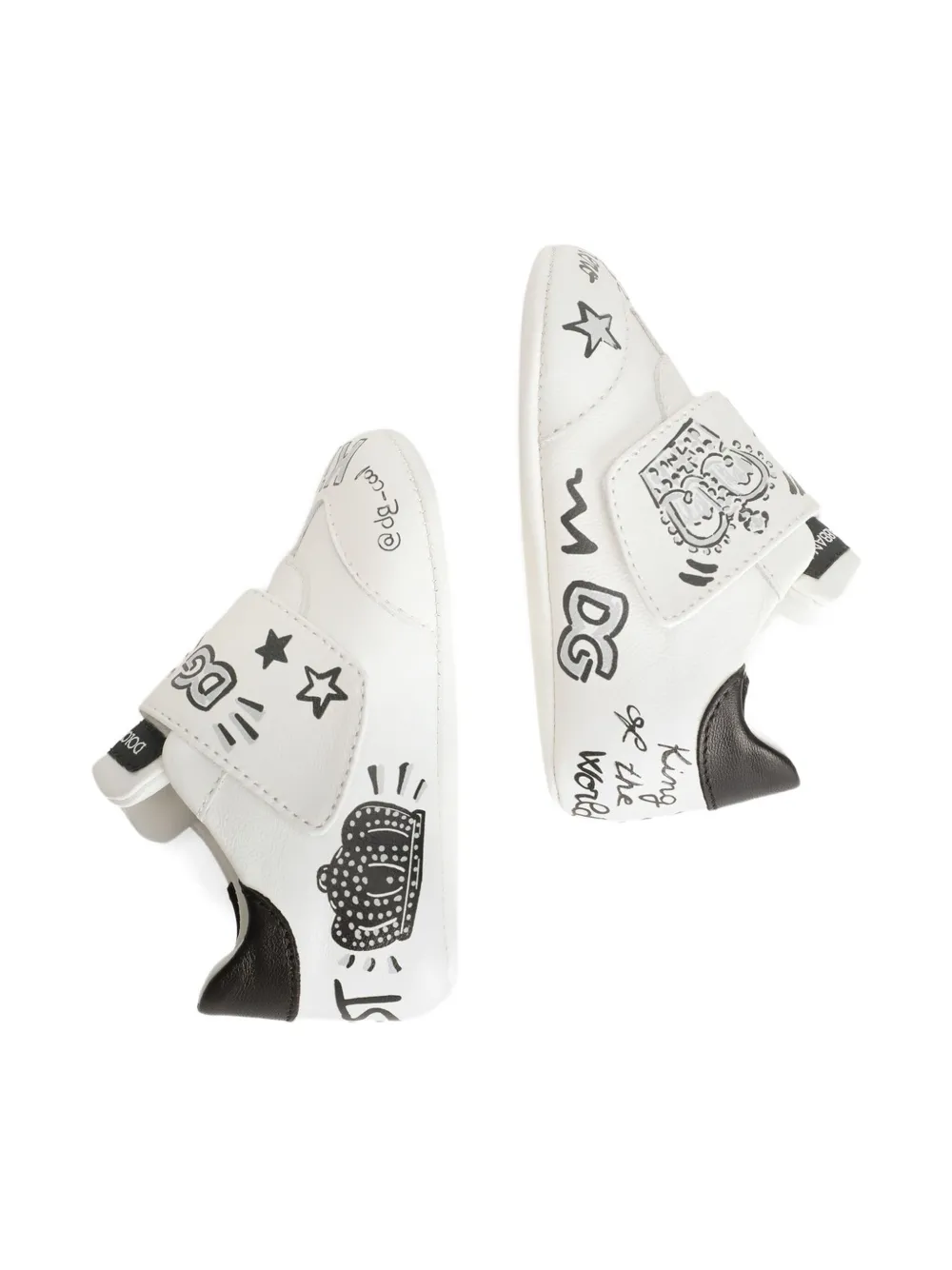 Dolce & Gabbana Kids graffiti-print strap sneakers White