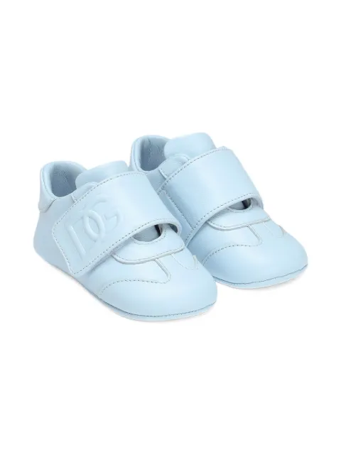 Dolce & Gabbana Kids logo-embossed strap-detail sneakers