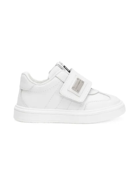 Dolce & Gabbana Kids touch-strap leather sneakers