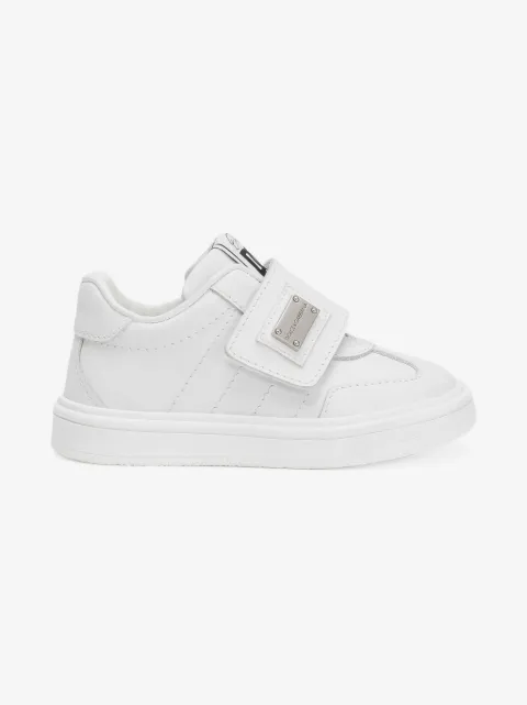 Dolce & Gabbana Kids touch-strap leather sneakers
