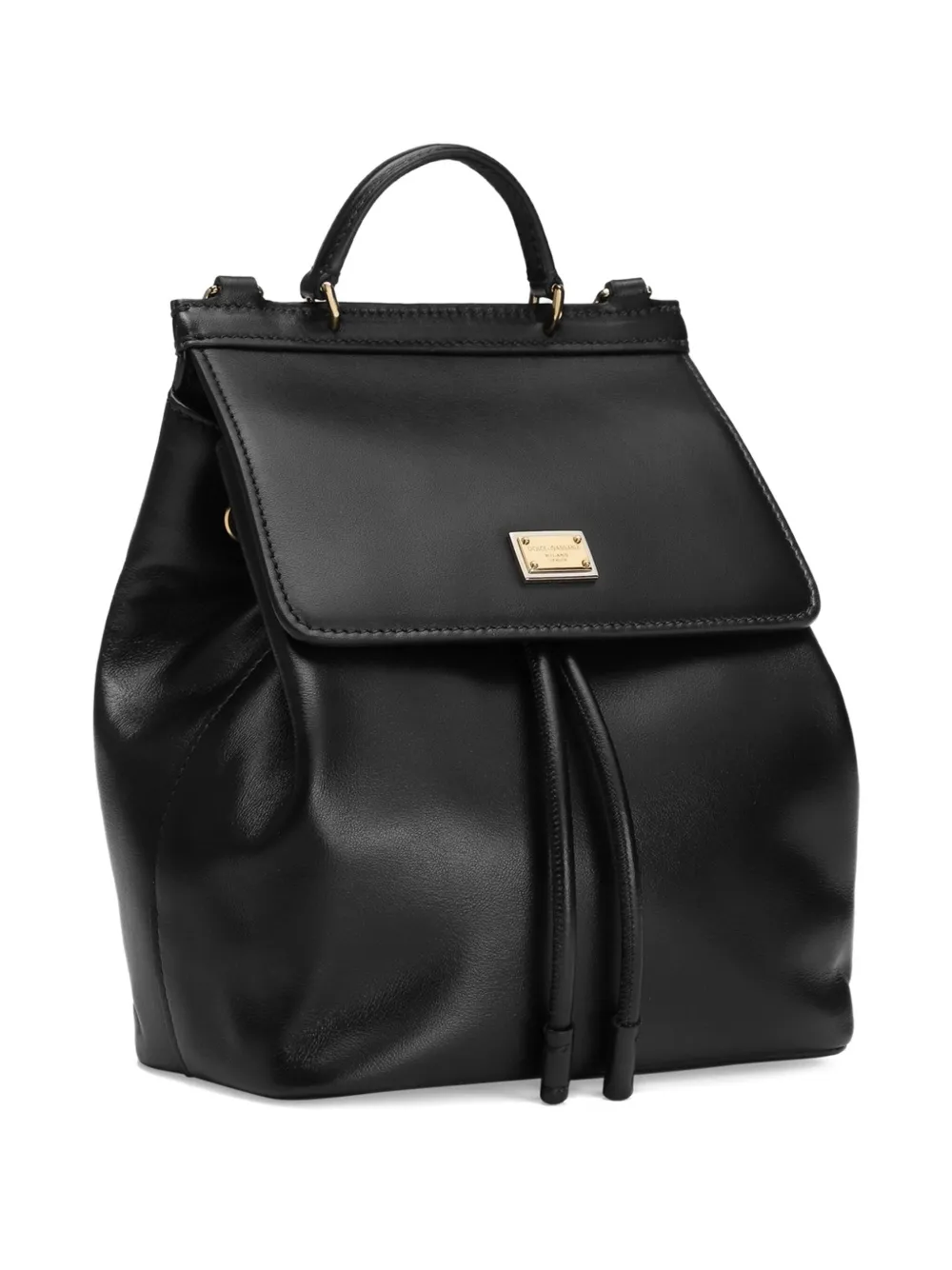 Dolce & Gabbana Kids Leren rugzak Zwart