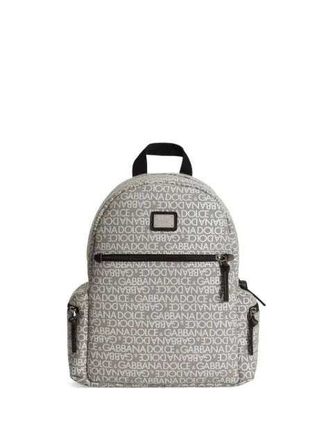 Dolce & Gabbana Kids logo-plaque backpack