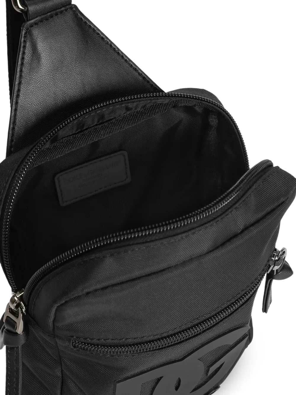 Dolce & Gabbana Kids Crossbodytas met logo-reliëf Zwart