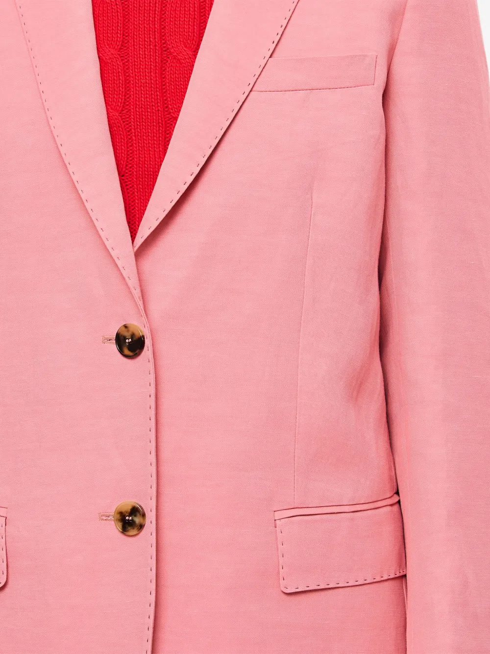 Alberto Biani Blazer met enkele rij knopen Roze