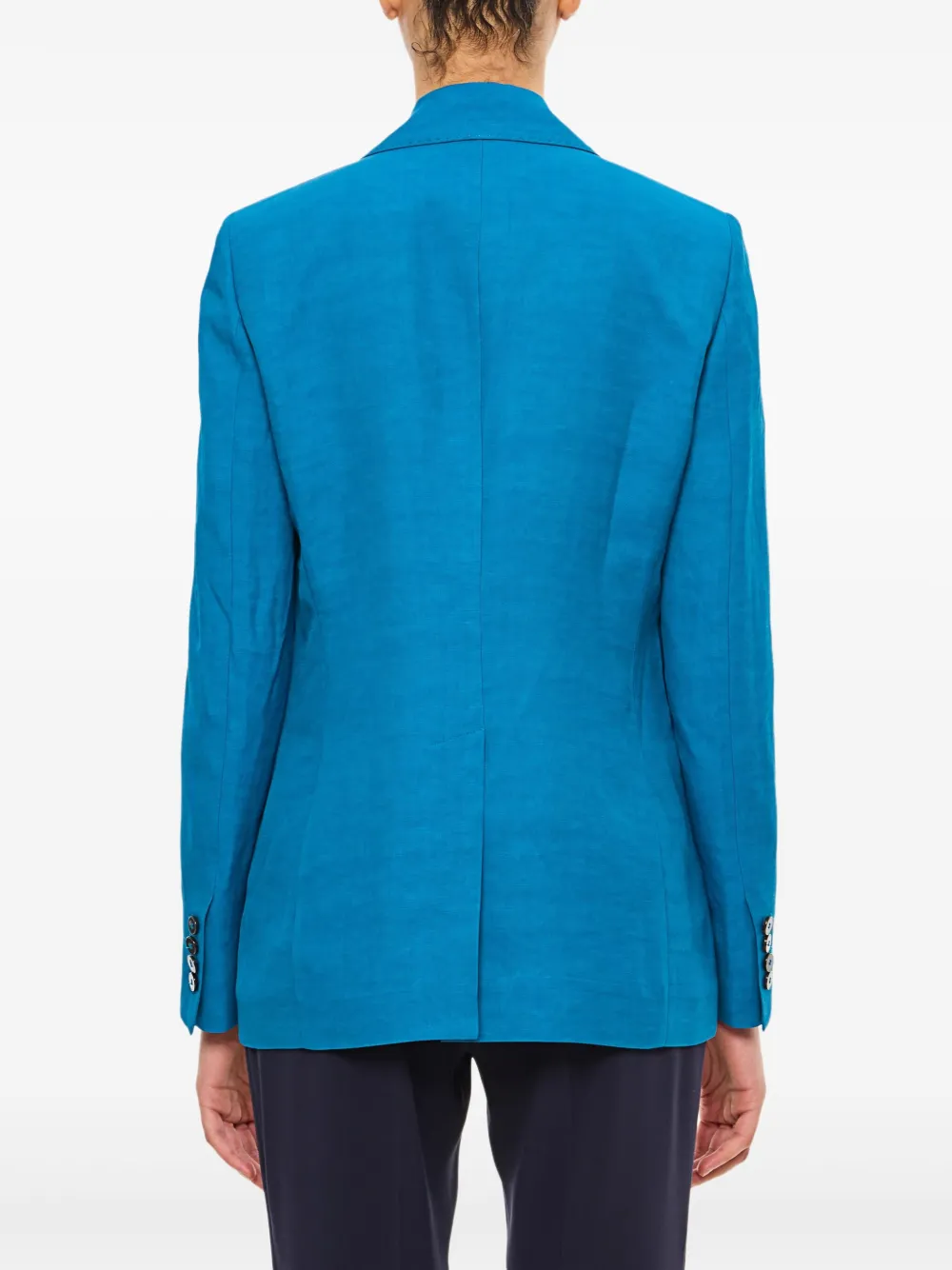 Alberto Biani Blazer met enkele rij knopen Blauw