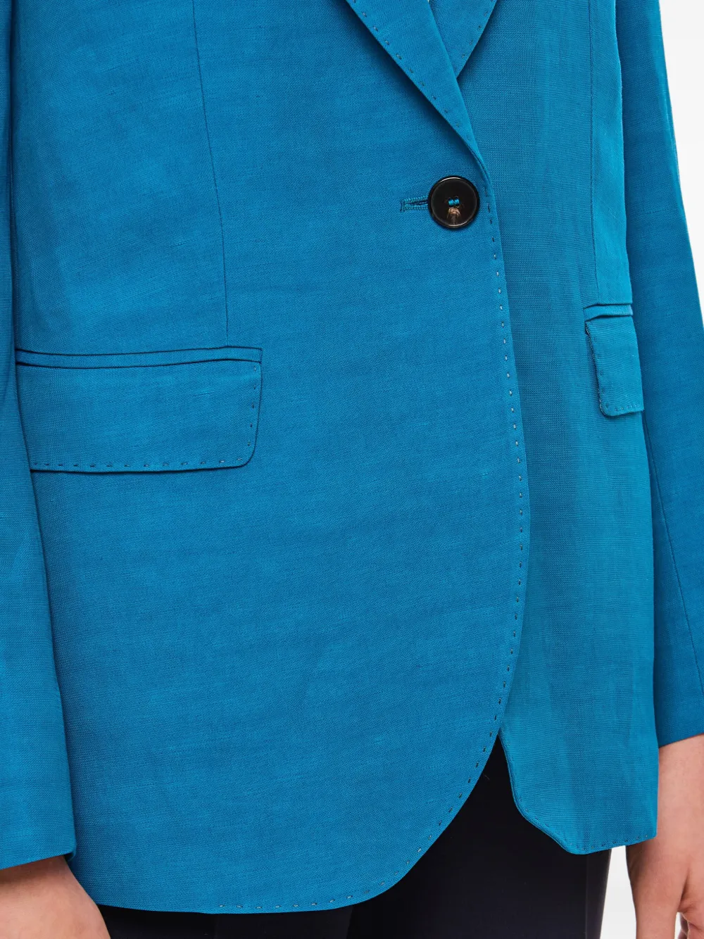Alberto Biani Blazer met enkele rij knopen Blauw