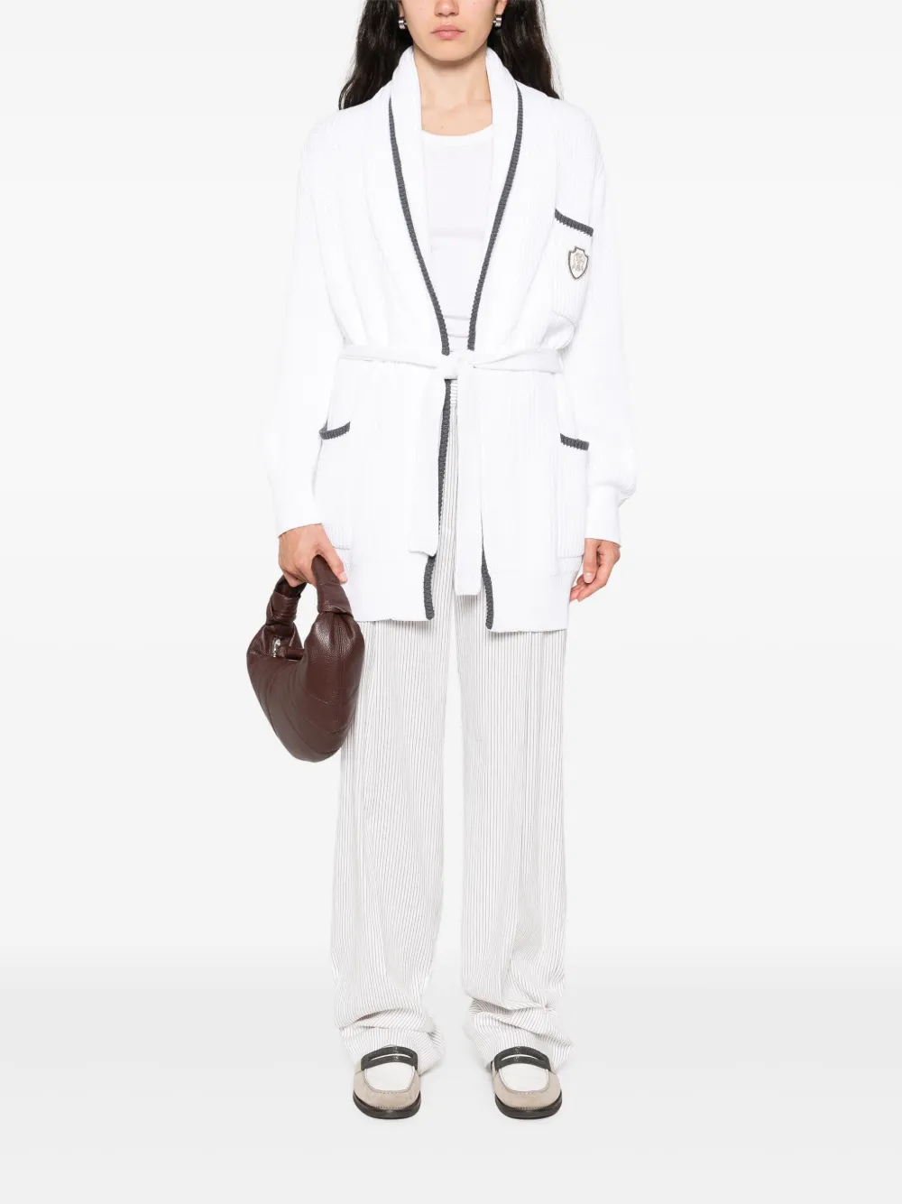 Brunello Cucinelli logo-patch cardigan | Cardigans | Image 2