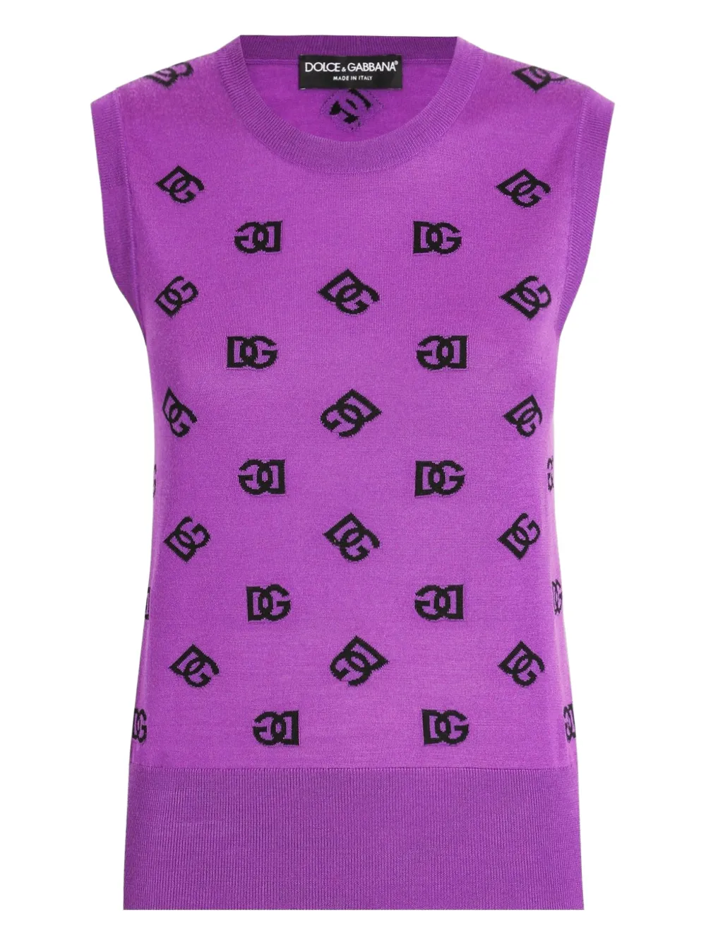 Dolce & Gabbana Canotta DNA con logo - Viola