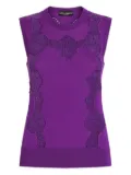 Dolce & Gabbana wool lace-inlay tank top - Purple