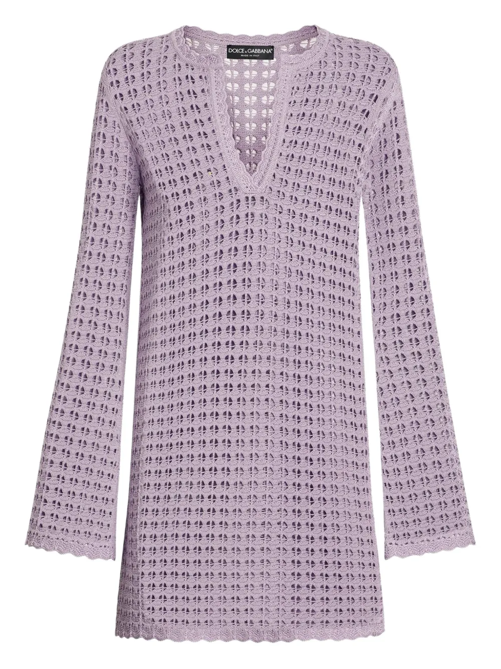 open-knit mini dress