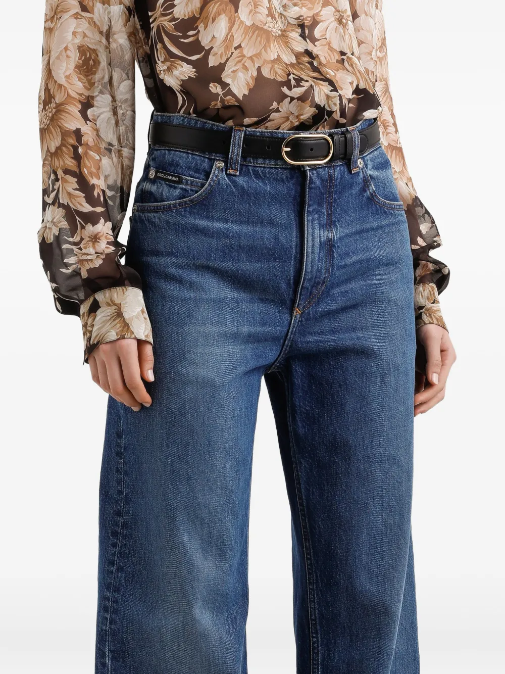 Dolce & Gabbana Jeans met omgeslagen cuffs Blauw