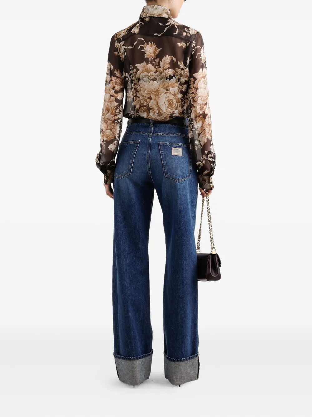 Dolce & Gabbana Jeans met omgeslagen cuffs Blauw