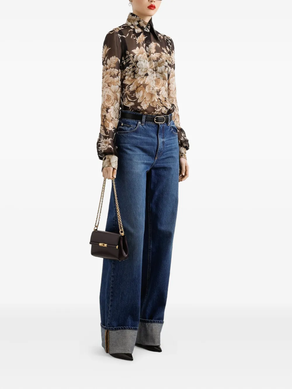 Dolce & Gabbana Jeans met omgeslagen cuffs Blauw