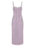 Dolce & Gabbana open-knit midi dress - Purple