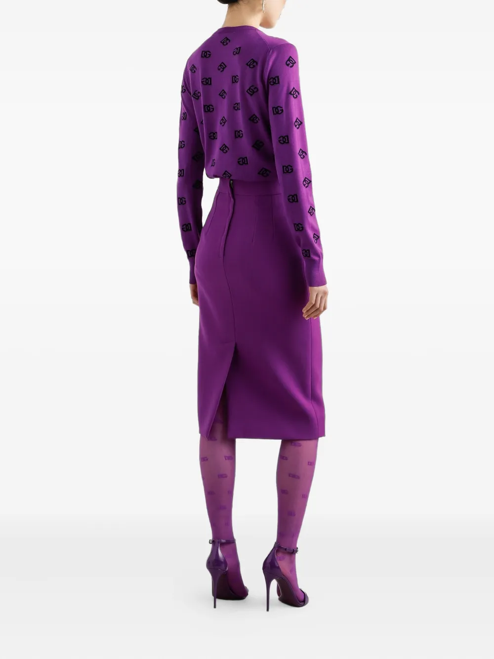 Dolce & Gabbana Trui met logopatroon Paars
