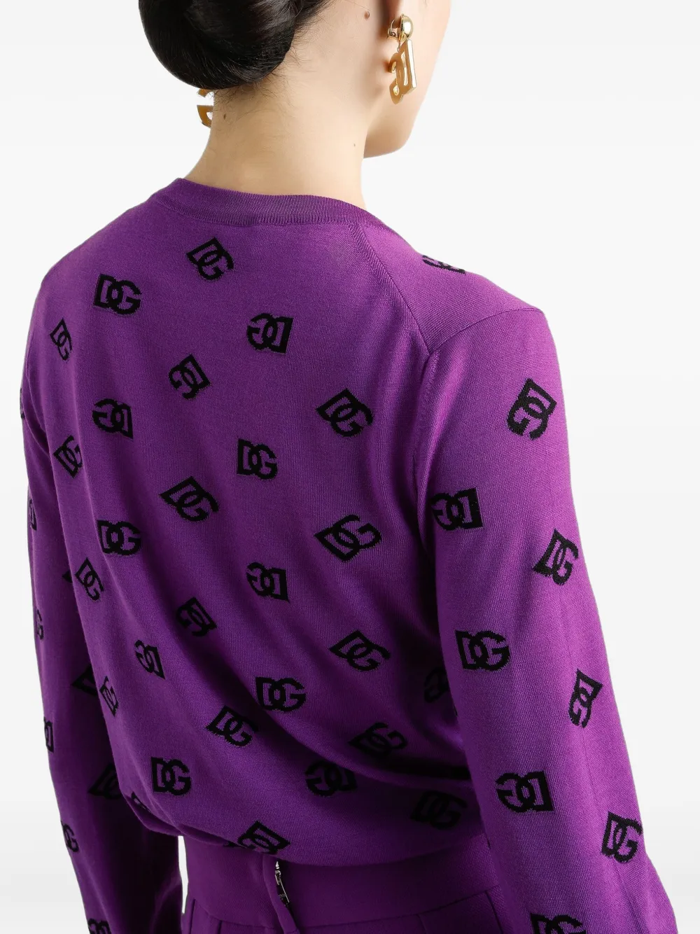 Dolce & Gabbana Trui met logopatroon Paars