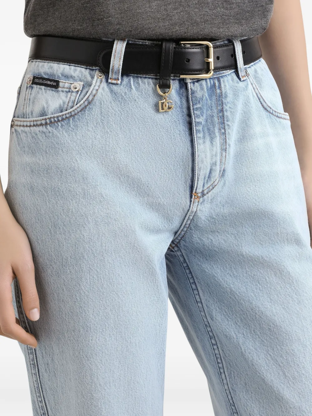 Dolce & Gabbana Jeans met logoplakkaat Blauw