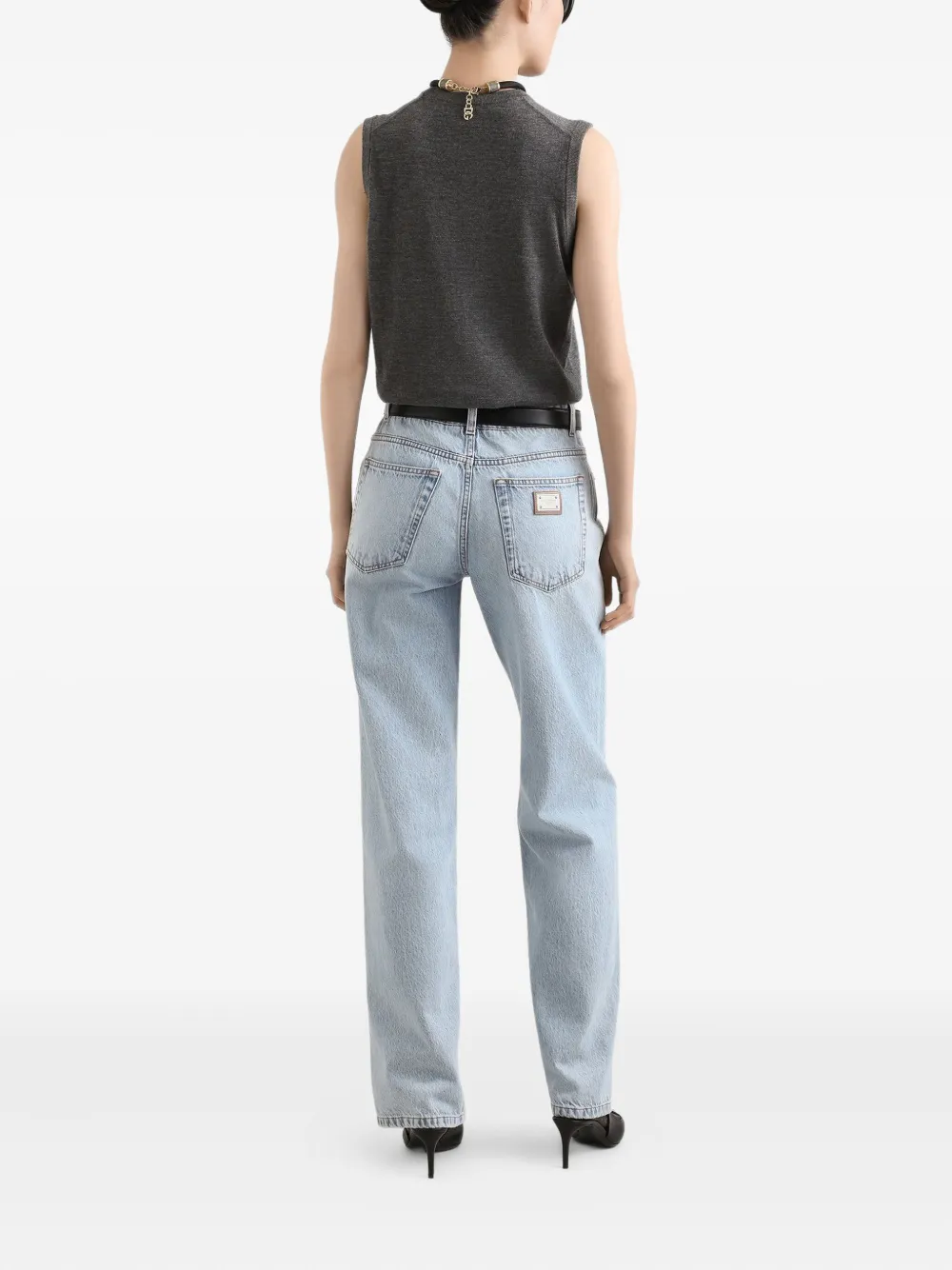 Dolce & Gabbana Jeans met logoplakkaat Blauw