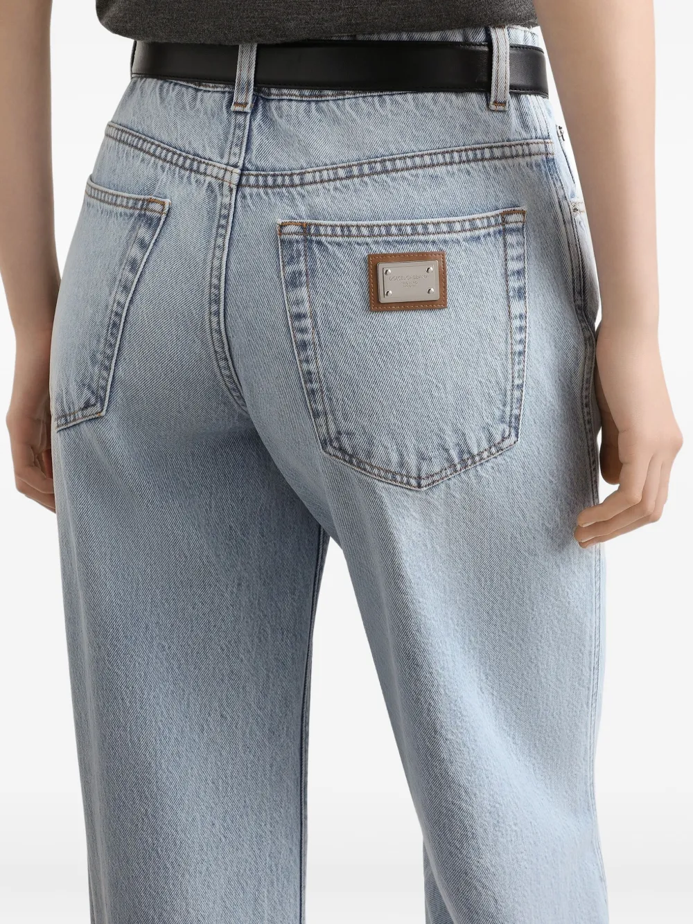 Dolce & Gabbana Jeans met logoplakkaat Blauw
