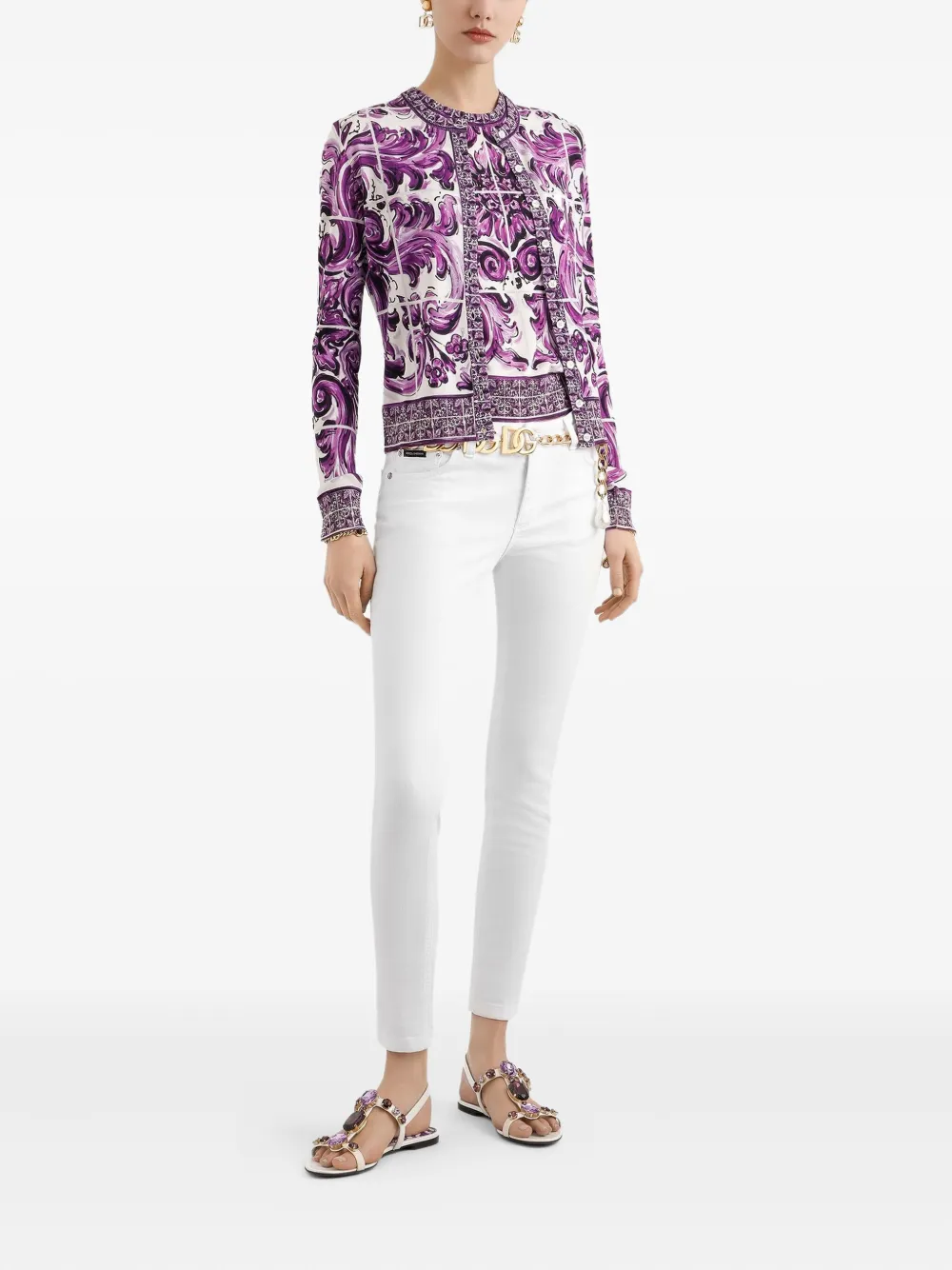 Dolce & Gabbana Majolica-print silk top | Vests & Tank Tops | Image 2