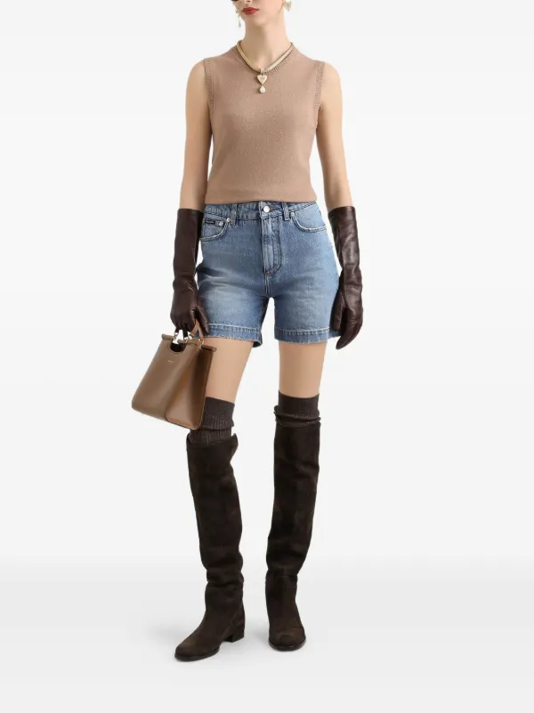 ドルチェアンドガッパーナ　ニット　ノースリーブ Dolce & Gabbana ノースリーブ カシミアトップ | ブラウン | FARFETCH JP